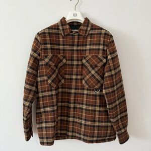 LOEWE Check Overshirt Jacket in Brown